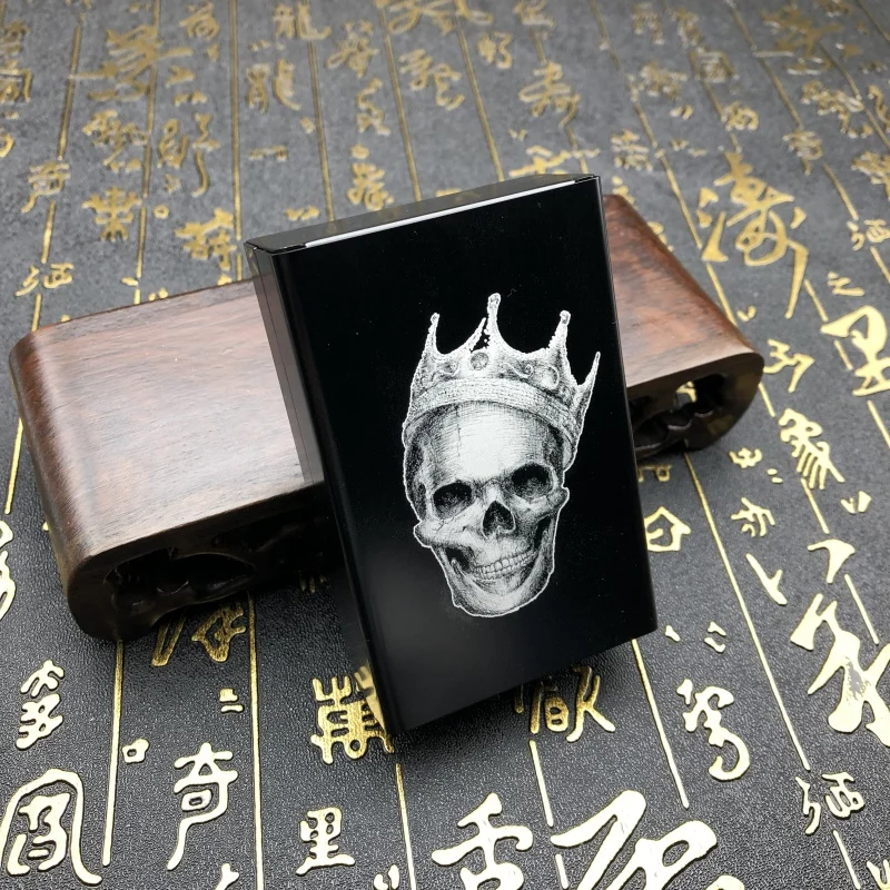 Металлический чехол для сигарет курения держатель King Skull карманная коробка