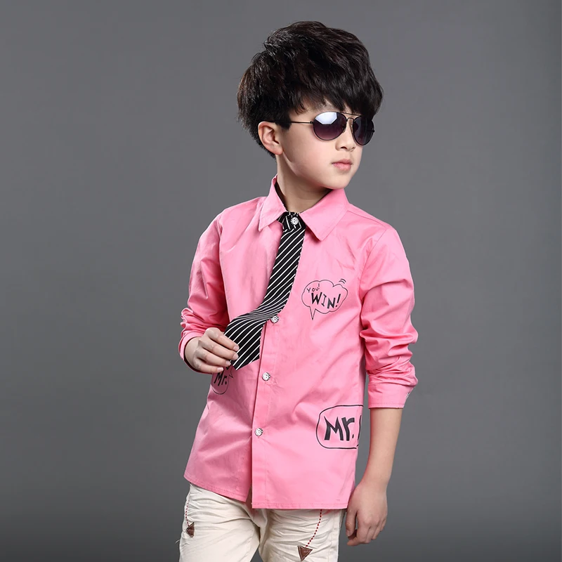 Детская хлопковая блузка с длинным рукавом на Возраст 4 14 лет|child shirt|shirt boykids shirts boys