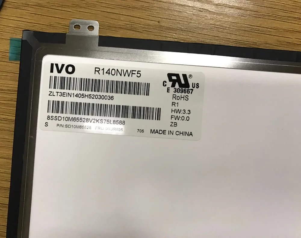 

Матрица для ноутбука 14,0 дюйма, светодиодный сенсорный ЖК-экран R140NWF5 R1 для Lenovo P/N SD10K93460 FRU:00NY421 FHD 1920X1080, матовая 40-контактная панель