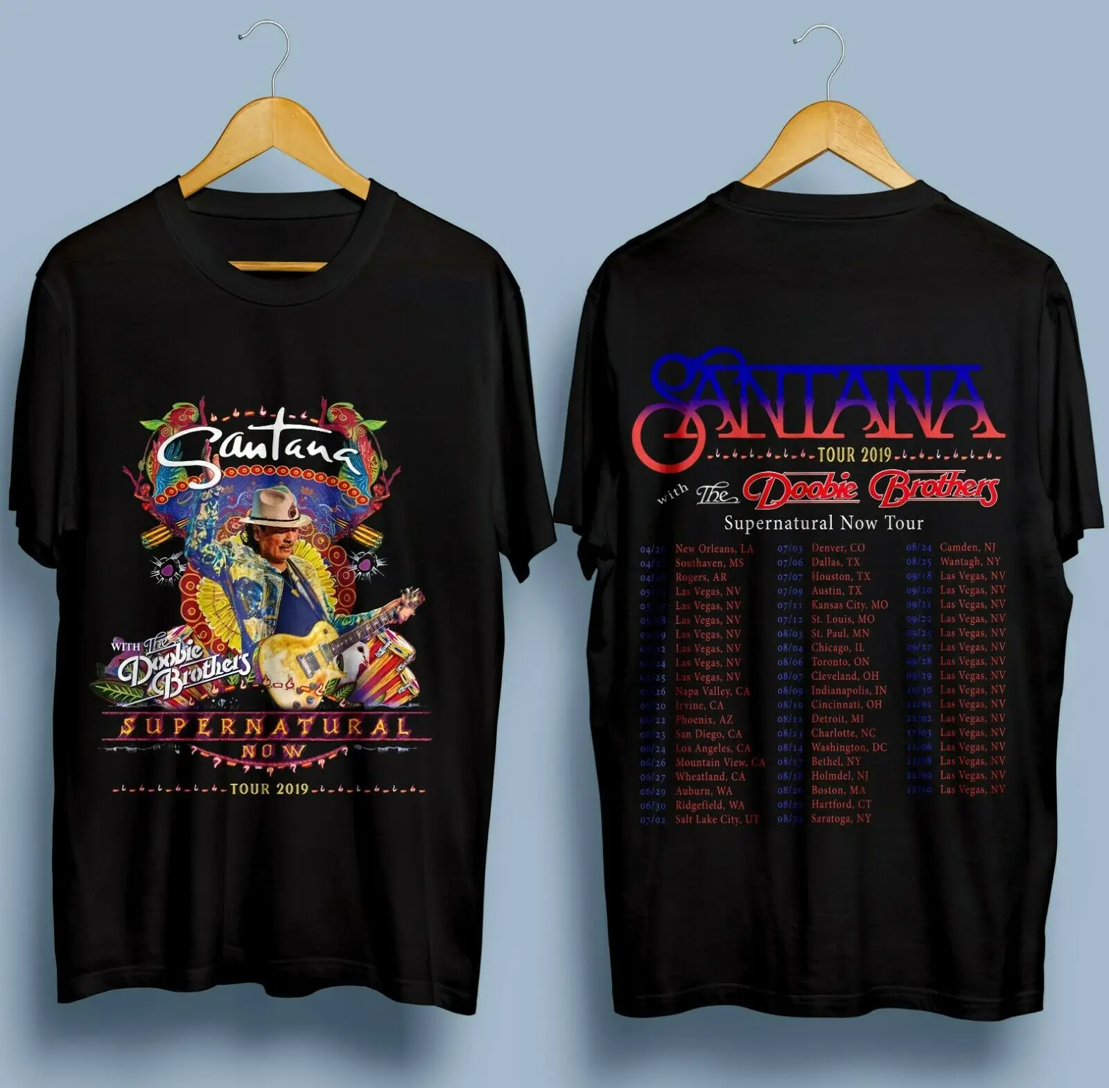 Мужская черная футболка Carlos Santana Global Science Tour размер S 3XL 2019|Мужские футболки| |