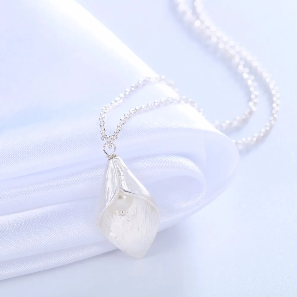 Kinitial новое ожерелье из золота и серебра каллы с жемчугом ветка листьями s