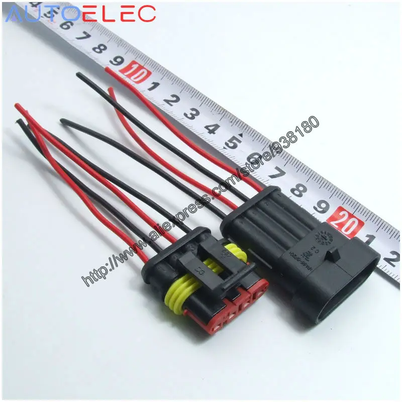 5Kit 4way Female & male 282107 1 282088 ip67 автомобильный Водонепроницаемый Электрический разъем с