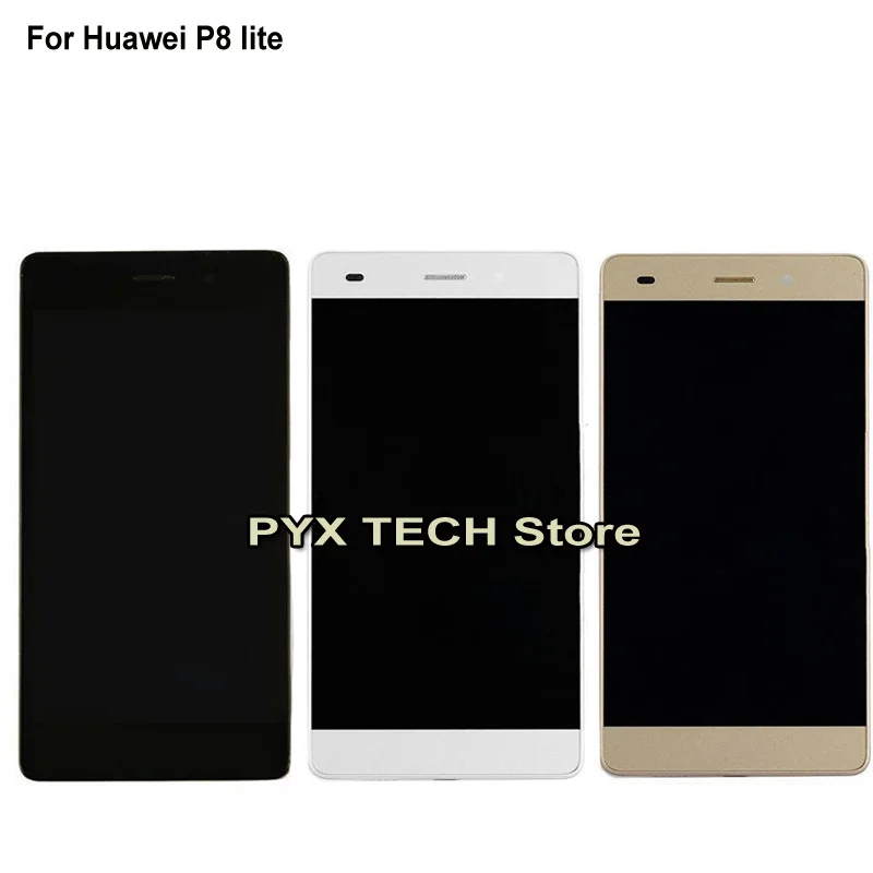 Для Huawei P8 Lite ЖК-экран сенсорный дисплей планшета + рамка сборки ale-l04 ale-l21 ale-tl00 ale-l23