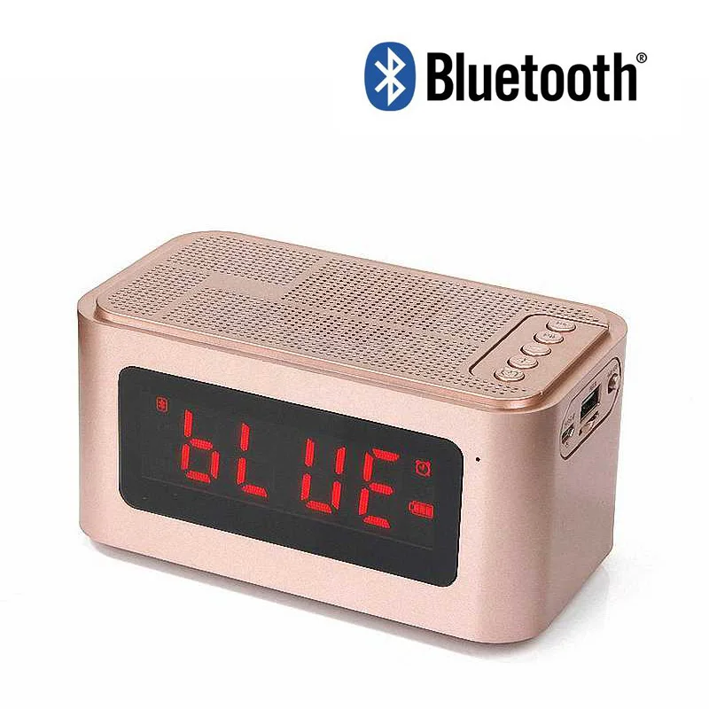 Bdf Портативный Bluetooth Динамик S61 время Дисплей и будильник Беспроводной стерео