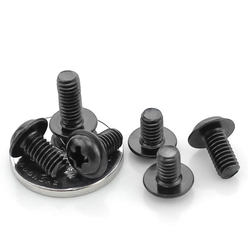 150PCS-M2*3/4/5/6/8/10/12 Black Round with a Screw / Tape Computer Comes | Обустройство дома
