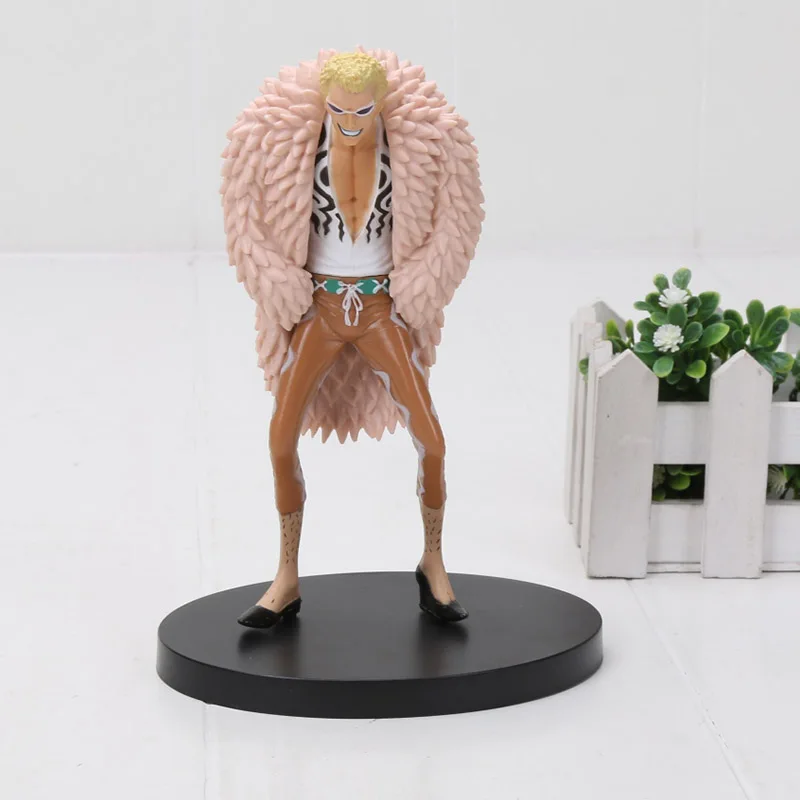 Аниме one piece Dracule Mihawk ПВХ фигурка одна деталь Sir Crocodile Doflamingo fugura коллекция игрушек - Цвет: Золотой