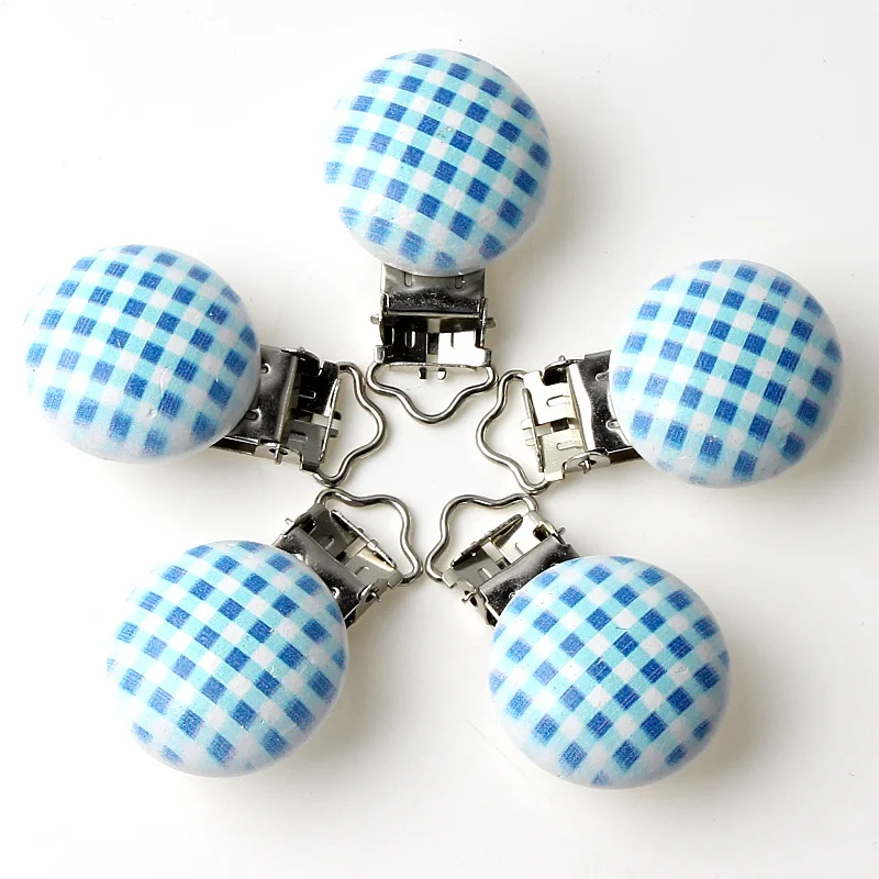 

5 шт./лот металлические деревянные синие детские зажимы для соски-пустышки Держатели милые аксессуары для соски-пустышки для младенцев