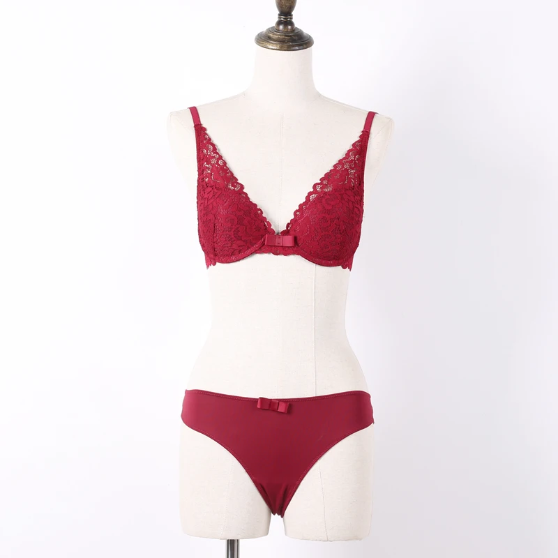 Женское кружевное нижнее белье с глубоким v образным вырезом бюстгальтер и