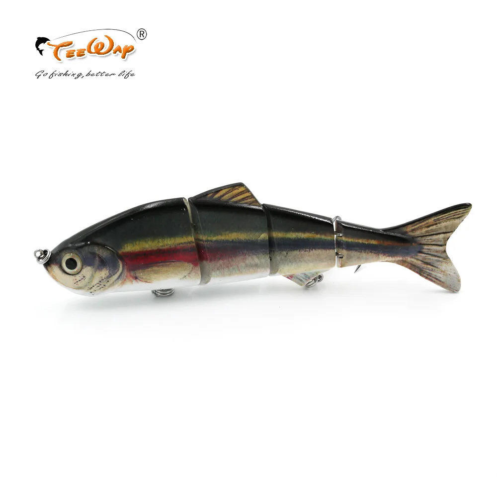 Color E Teeway 1 шт. 15 см 35 г рыболовные приманки 4 Сегменты Swimbait Crankbait жесткая приманка для рыбалки с искусственными крючками рыболовные воблеры - Цвет: Color E