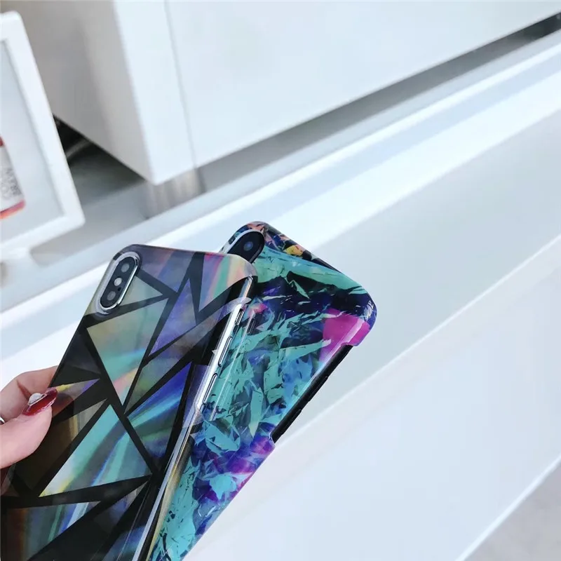 Nphacc модные гладкие Красочные Жесткий Пластик Телефон чехол для iPhone 6 S 7 Plus 8 плюс