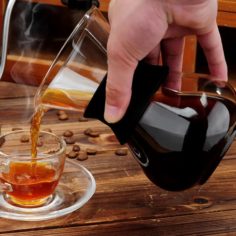 400ML прозрачный термостойкий Стекло Кофе горшок ручной капельного фильтр из