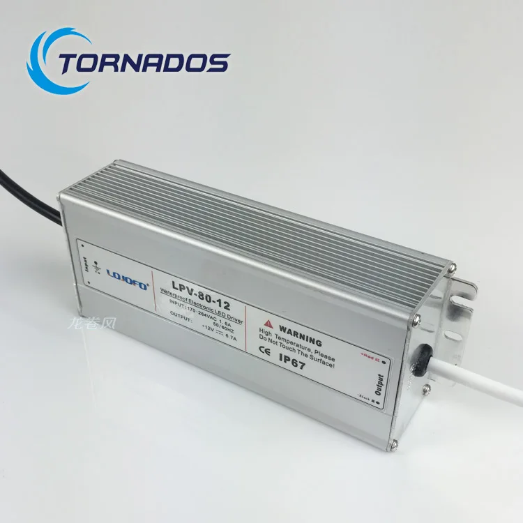 (LPV-80-24) CE RoHS dc 24v 80w Светодиодный драйвер питания водонепроницаемый IP67 110VAC или 220VAC