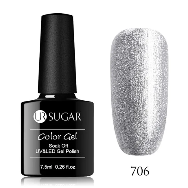 706 Ur Sugar УФ-Гель-лак замачиваемый Гель-лак UV Led 7,5 мл Гель-лак для нейл-арта лак Полупостоянный верхний слой Базовое покрытие маникюр - Цвет: 706