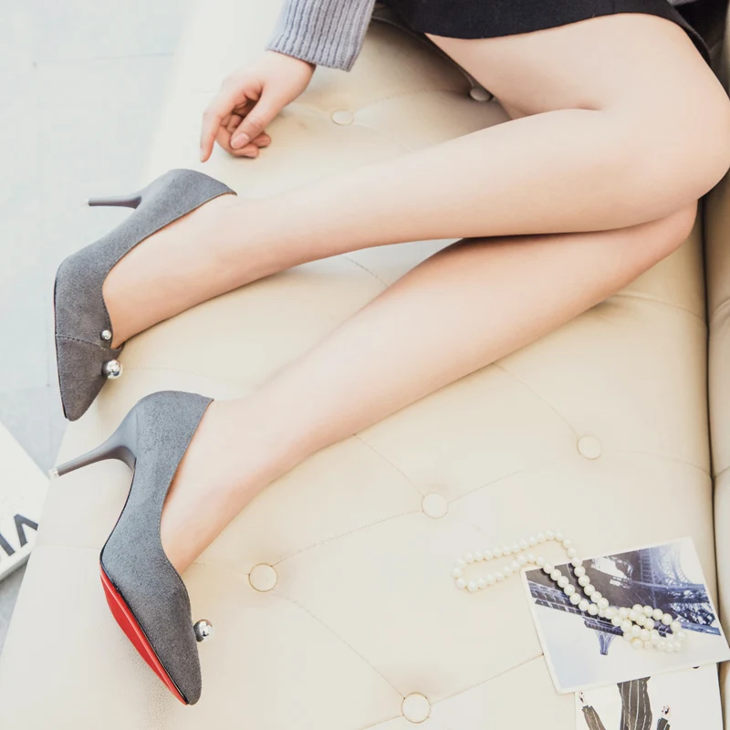 Новые Поступления 2017 Мода Мелкие Тонкие Высокие Каблуки Острым Носом каблуки