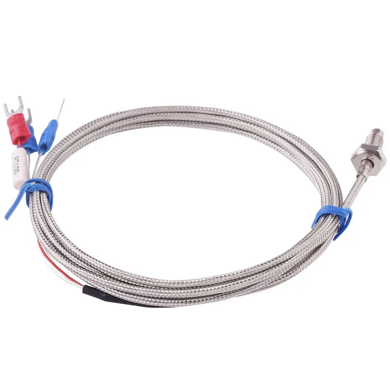 M6 Screw Type PT100 RTD Resistance Temperature Detector Thermal Sensor 3 Wires Cable for Boiler Oven Controller | Инструменты