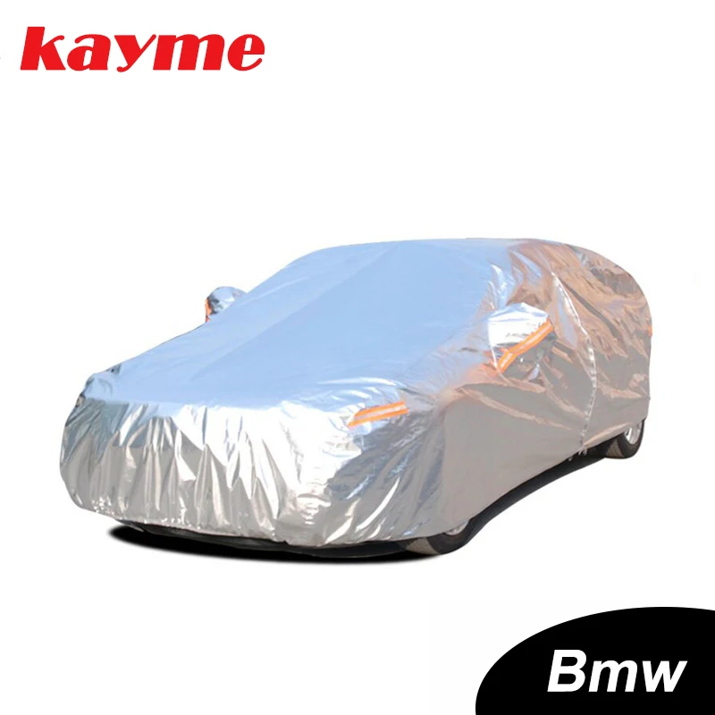Kayme aluminium Waterproof car covers super sun protection dust Rain car cover full universal auto suv protective for BMW