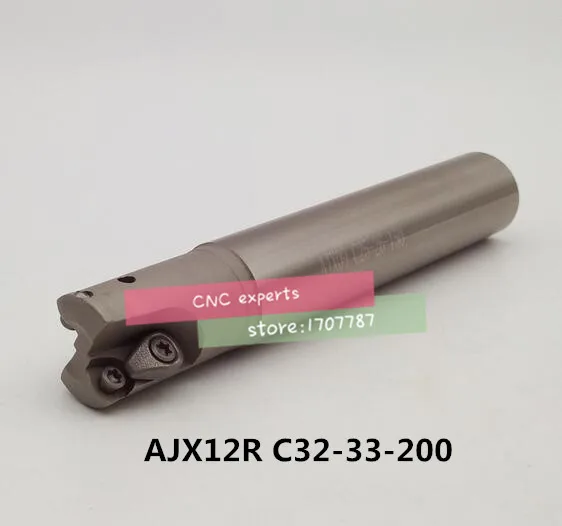 

AJX12R C32-33-200 Face End Milling Cutter AJX High feedrate end mill,High Speed Milling Indexable Milling Cutter