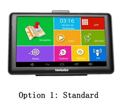 IaotuGo 7 "Android GPS, четырехъядерный автомобильный навигатор для грузовиков, емкостный экран, Bluetooth wifi,8 ГБ, 512 М, AV-in, карта грузовика бесплатное обновление