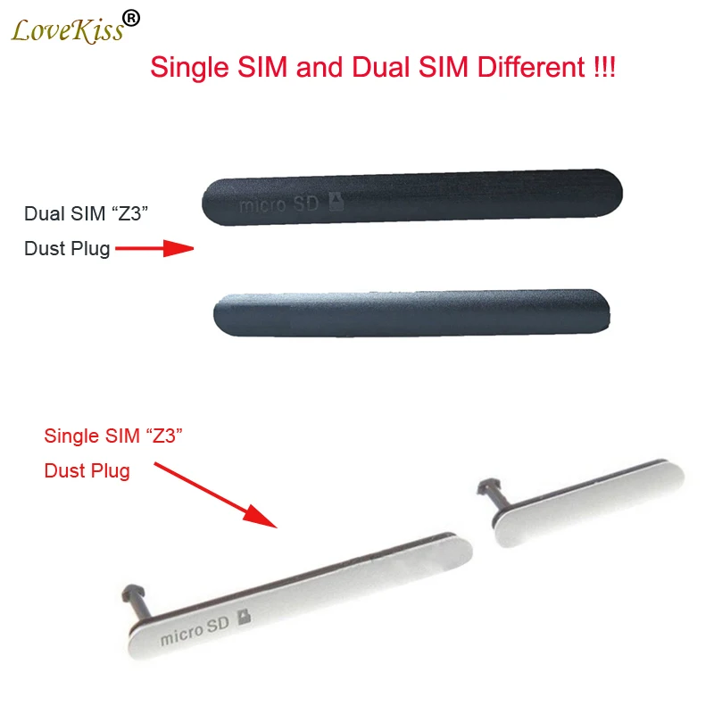 L55T Micro SD SIM Card USB Charging Port Slot Dust Cover For Sony Xperia Z3 Dual D6603 D6653 D6633 D6683 Plug Case Bumper |
