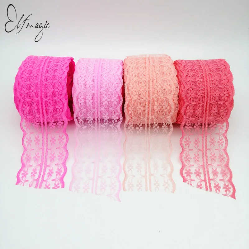 4.5cm*10m Lace roll Ribbon Wedding Decoration Gift packing Material Handmade clothing accessories Sewing Satin Fabric | Дом и сад