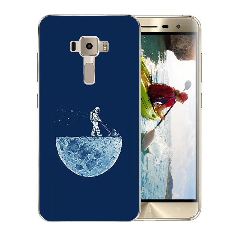 Мягкий силиконовый чехол для Asus ZenFone 3 ZE520KL Space World с рисунком KL/ZE 520 KL прозрачные