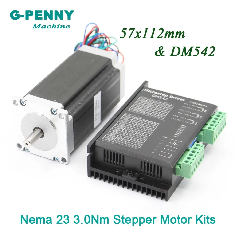 Новинка! Шаговый двигатель NEMA23 с ЧПУ 57x112 мм 3 А Нм 420Oz in для 3D принтера и DM542 M542 1 0 4 2 а