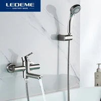 ledeme stainless steel bathtub faucet bathroom shower hot and cold water mixing polished brused bathtub faucets tap l73103