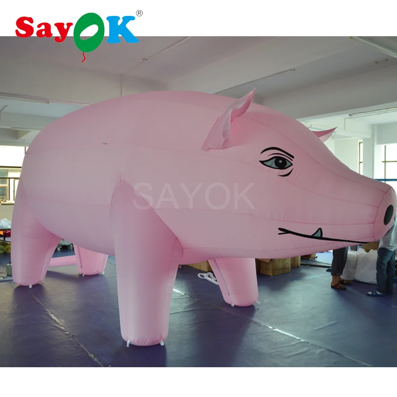 Гигантская надувная свинья наружная для коммерческой рекламы фестиваля и