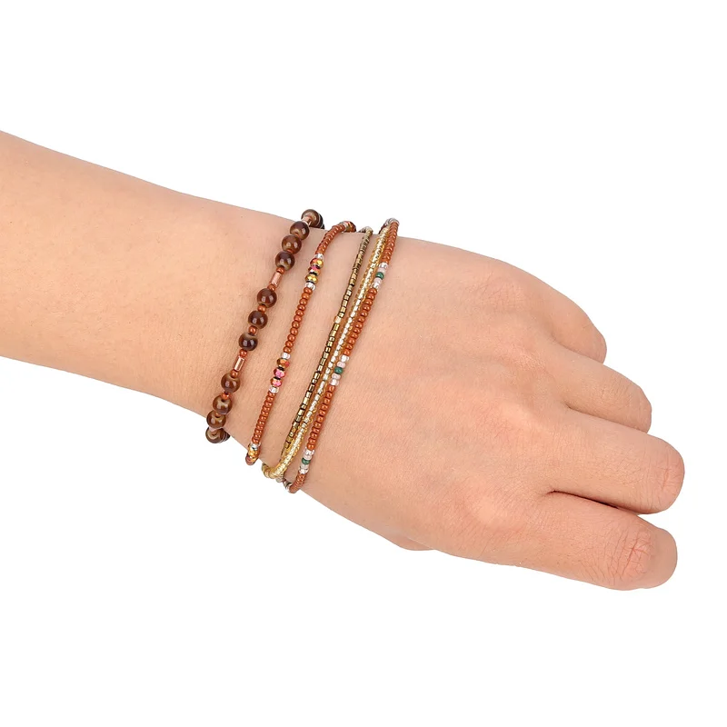 

Handmade Beaded Multi-layer Bohemian Bracelet Man Fashion Women Gift For Beautiful Beads