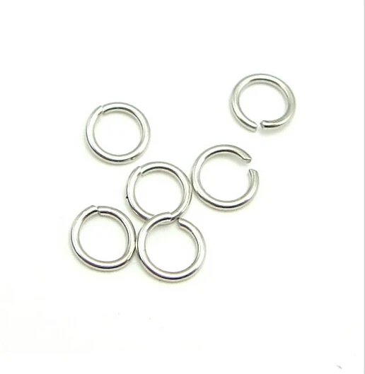 Genuine Solid sterling sliver Accessories 100pcs solid sterling 925 Silver Jump rings Open Ring 7x0.7mm Jump Ring Finding
