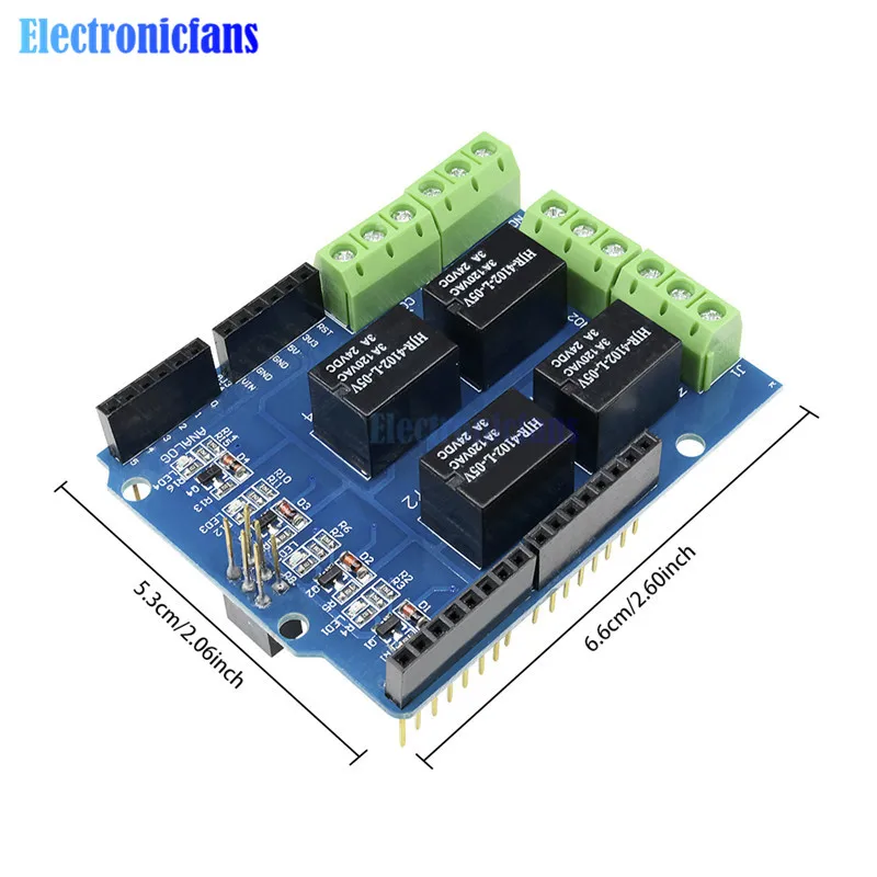 4-канальный модуль 5 В интерфейс для защиты реле управления сигналом Arduino плата