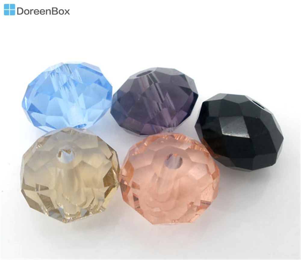Doreen Box hot 50 шт. смешанные Кристальные кварцевые граненые круглые бусины 5040 10 мм 9