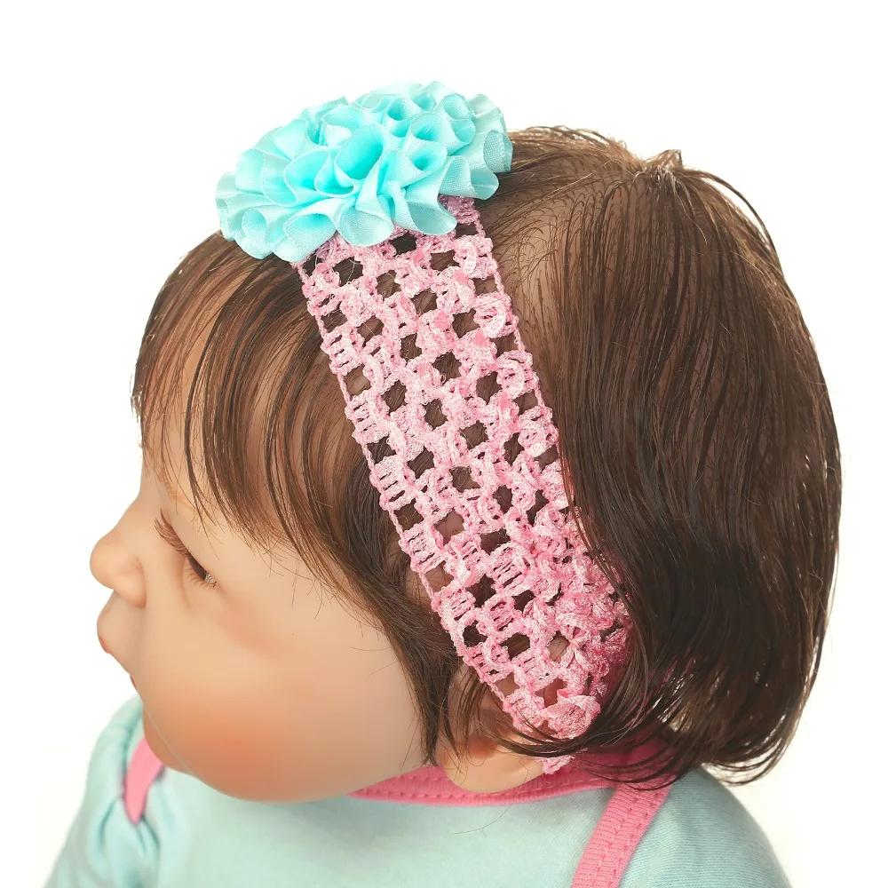 Bebe Reborn Menina 55 см силиконовая кукла для новорожденных девочек с голубыми глазами