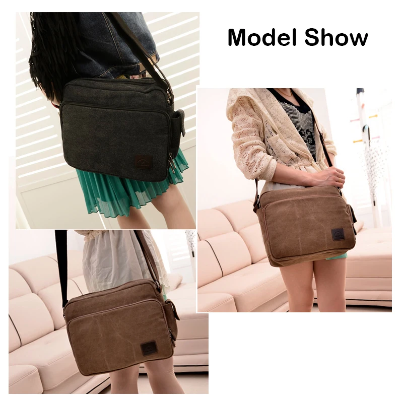 Холщовые многофункциональные сумки через плечо для мужчин и женщин портфели