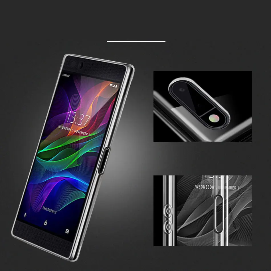 Прозрачный ТПУ для Razer Phone 2 чехол силиконовый телефона RazerPhone2 защитный +