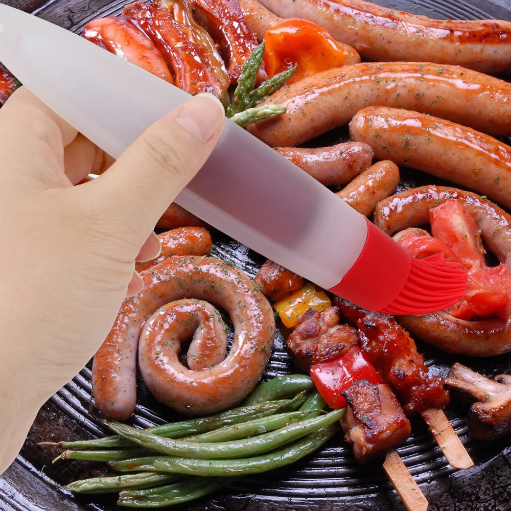 NICEYARD Grill Oil Bottle Brushes Silicone Heat Resisting BBQ Tools Basting Brushes Gadgets Barbecue Accessories