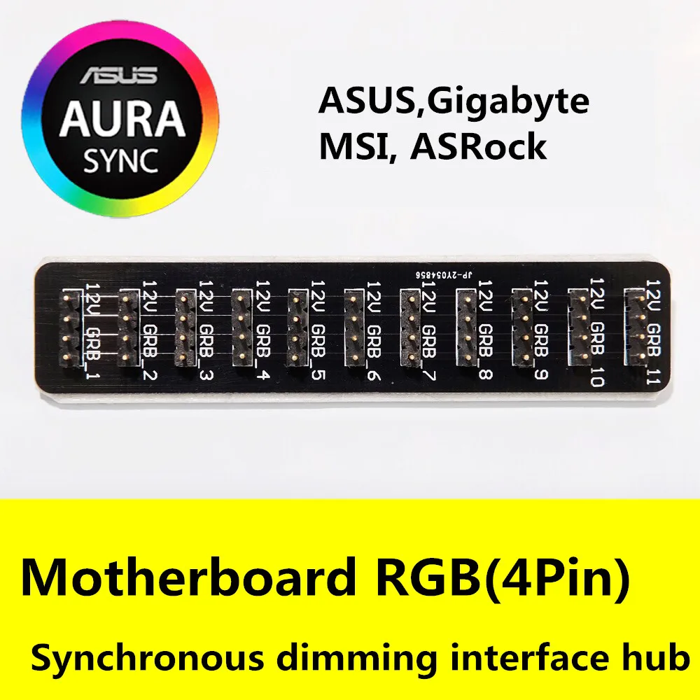 RGB хаб для материнской платы ASUS AURA 12 В 4 контактный интерфейс контроллер 1 10