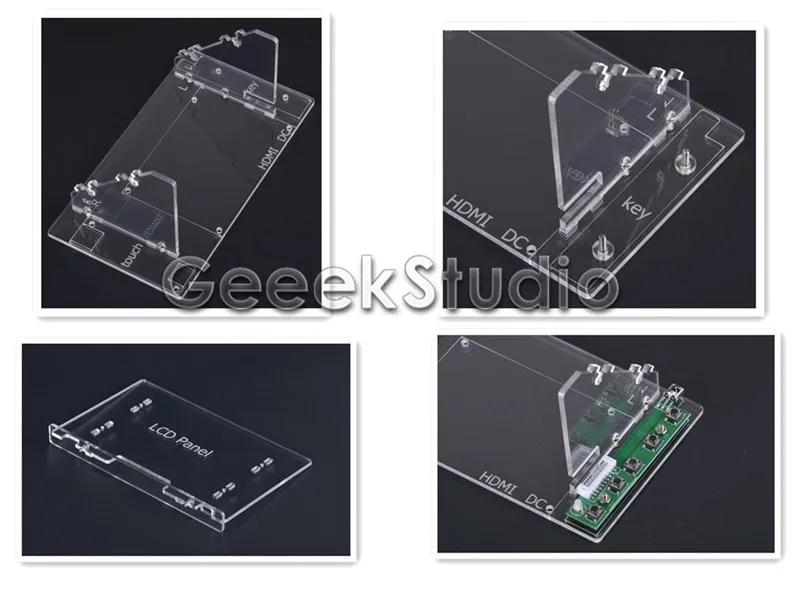 Raspberry Pi 4 все платформы/PC 7 дюймов 1024*600 ЖК-экран дисплей монитор с драйвером платы HDMI VGA 2AV и прозрачный акриловый кронштейн