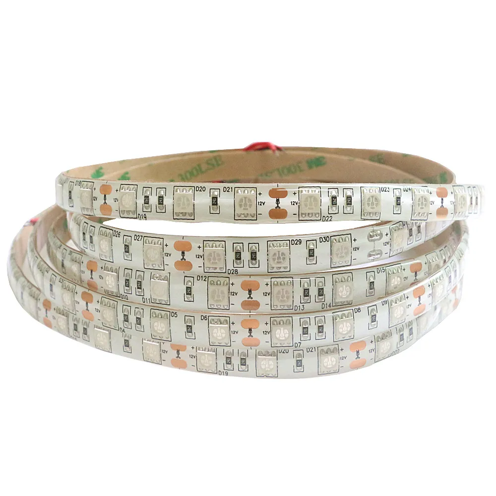 12V Черный PCB УФ светодиодный полосы светильник 5050 SMD водонепроницаемый ночная