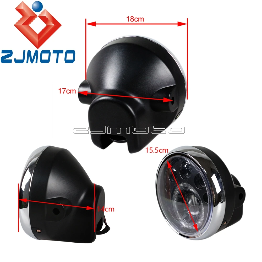 Мотоцикл E Approved 7 &quotкругласветодиодный светодиодная фара для Harley Softail Dyna FXWG FX Cafe