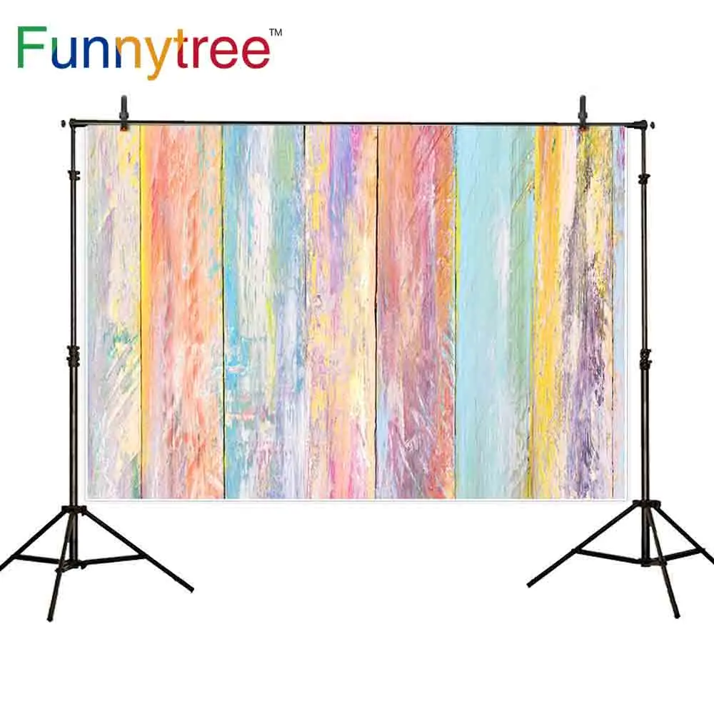 

Фон Funnytree для фотостудии, Радужный вертикальный деревянный светильник, теплый цвет, комнатный Фотофон, фотография