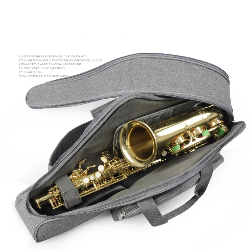 

Portable Water-resistant Alto Saxophone Sax Bag Case 15mm Thicken Padded Double Zipper with Adjustable Shoulder Strap Pocket