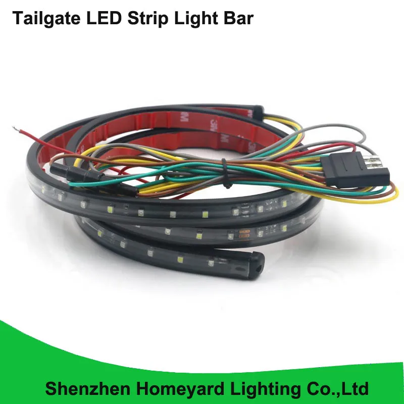 60 дюймов красный/белый гибкие полосы света 5-Функция багажника Светодиодные