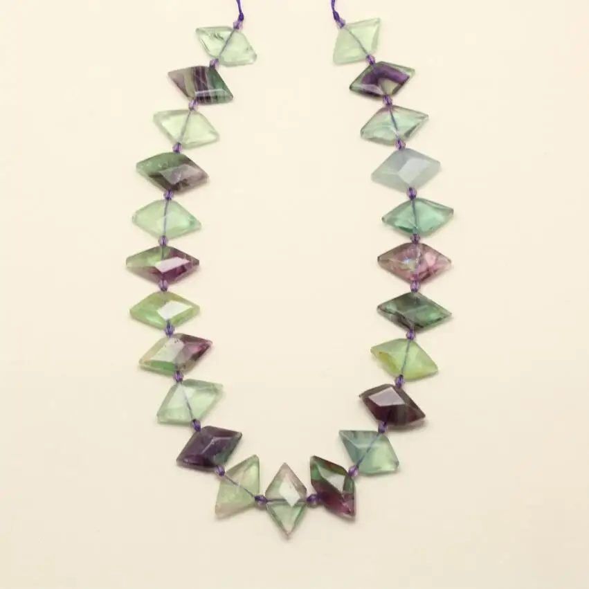 

Approx 22pcs Strand,Natural Stones Beads Jewelry Making,Drilled Faceted Rhombus Shape Loose Beads