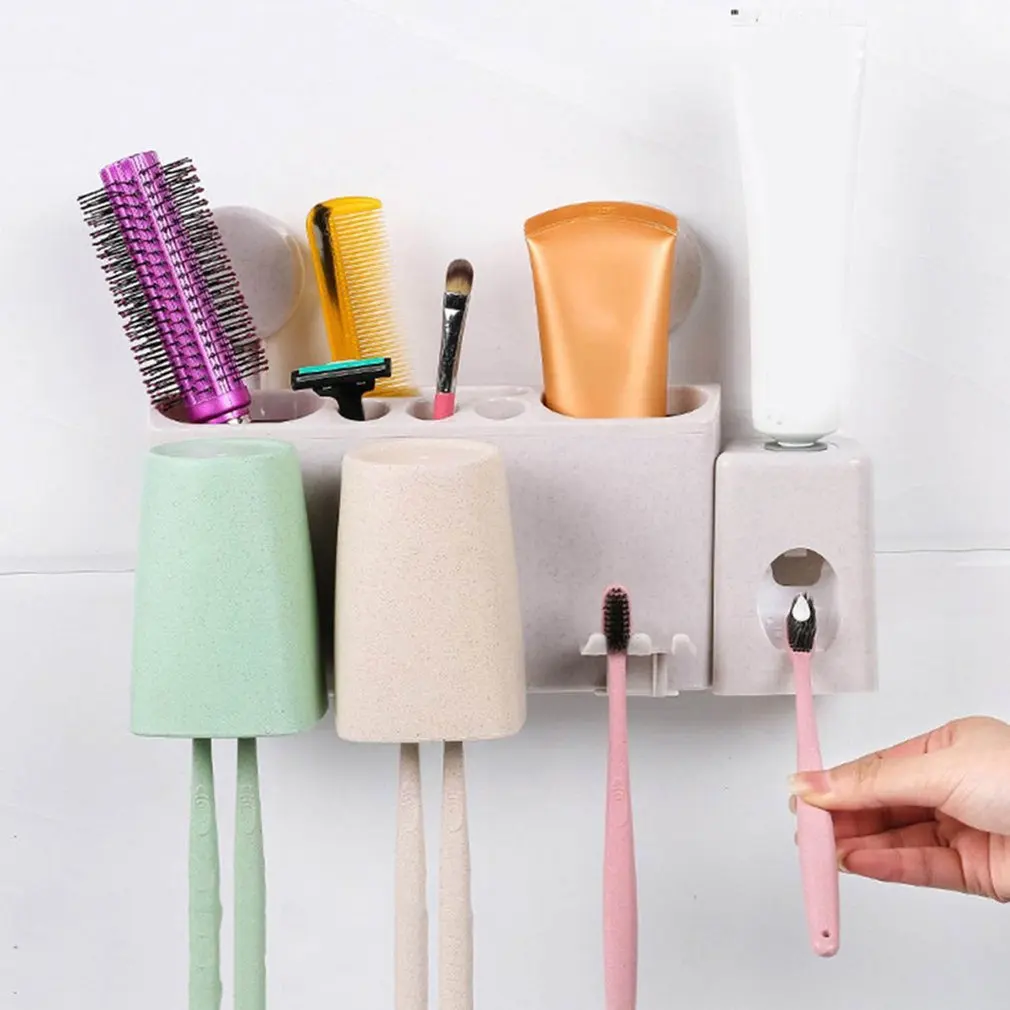 Мульти funticonal креативная присоска зубная щетка держатель Sucker Mouthwash Cup Set|Полки для