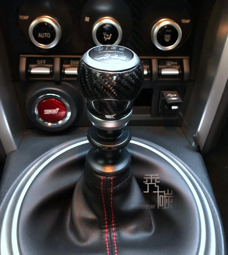 Подходит для TOYOTA 86 для Subaru BRZ, углепластик Ручка рычага переключения передач шарик рукоятки управления червячной головкой