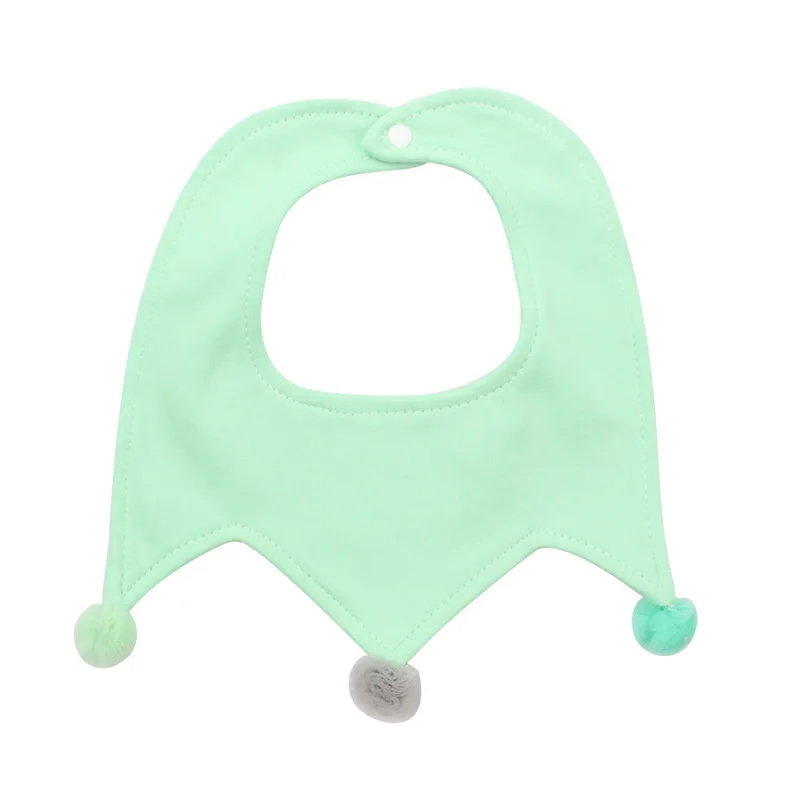 2 PCS Crown Cotton Baby Bibs Cute INS Infant For Girls Pompom Saliva Towel Bib Burp Clothes Clothing | Детская одежда и обувь