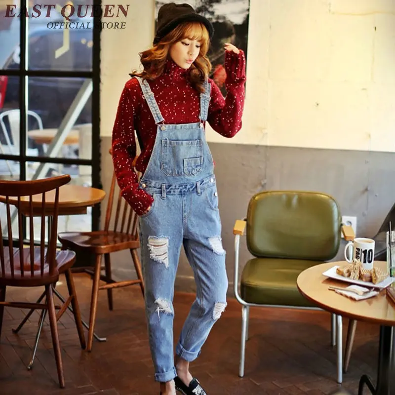 Женский джинсовый комбинезон женский длинный 2018 Новые поступления женские