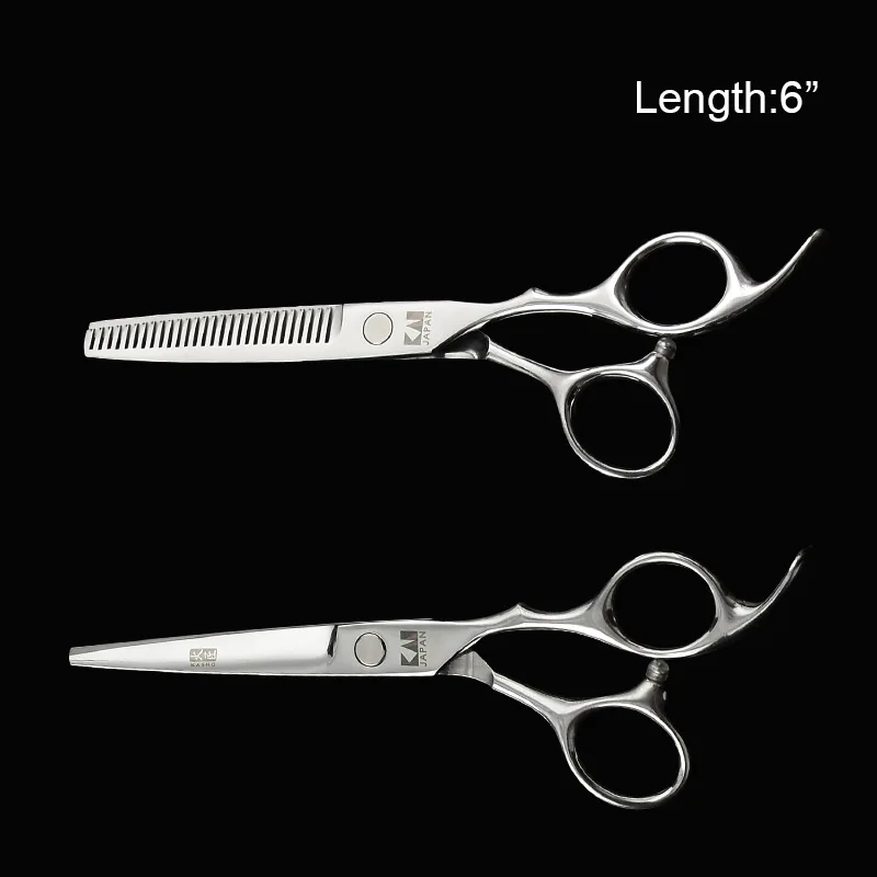 2pcs 6inch Парикмахерские ножницы " /6,5"/" /7,5"/", филировочные ножницы, профессиональные ножницы для волос, стильные инструменты для парикмахерских или собак - Цвет: 2pcs 6inch