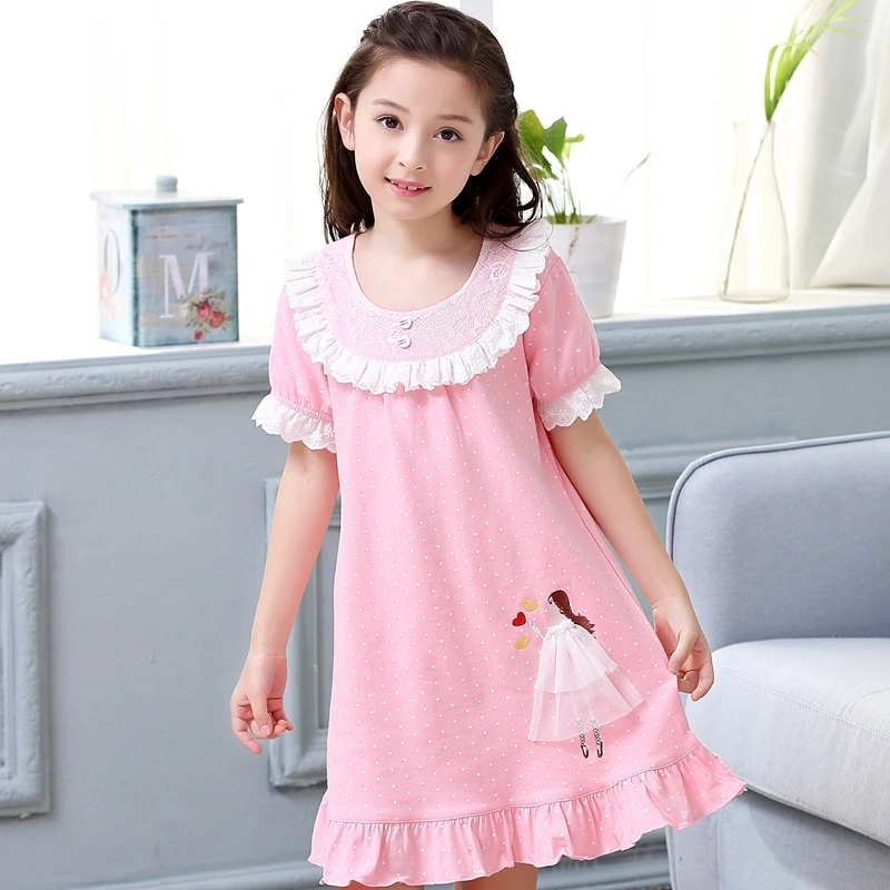 Девочки ночные рубашки Pijama Infantil детская одежда для девочек мальчиков Хлопковая